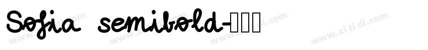 Sofia semibold字体转换